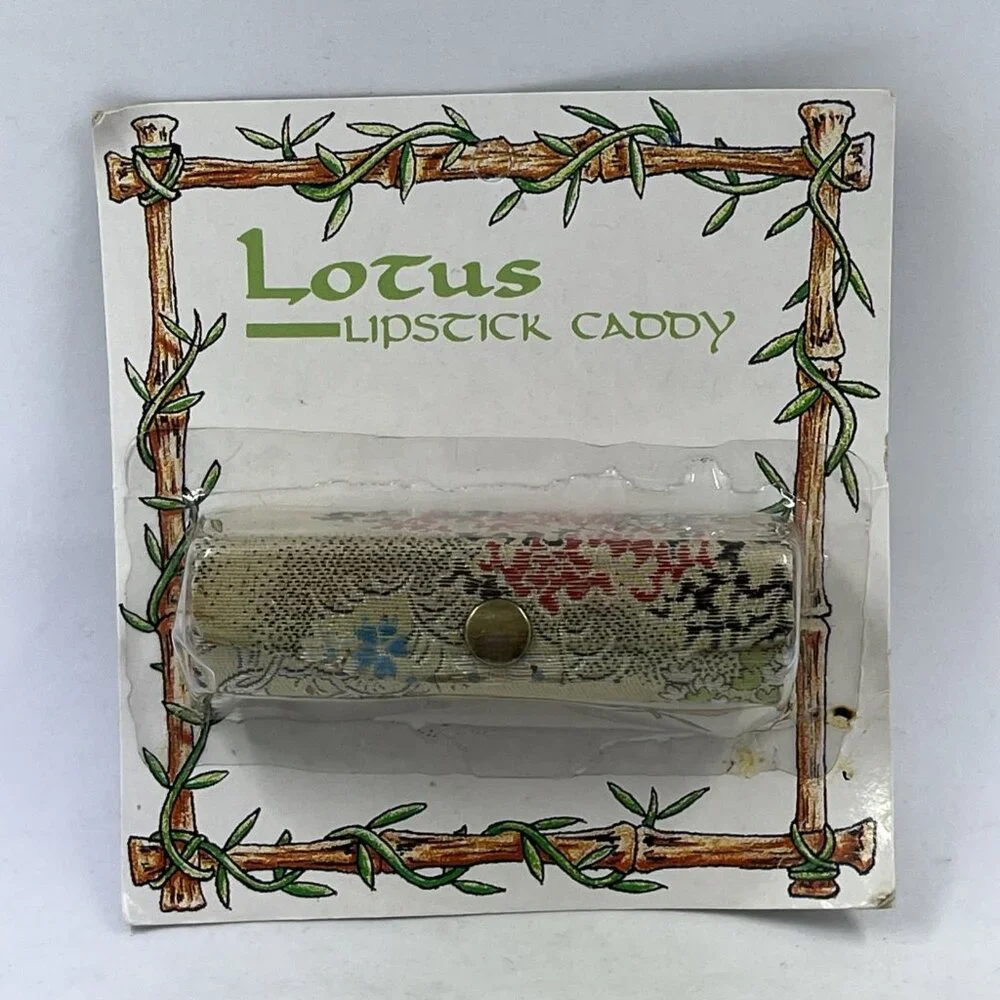 Vintage Lipstick Holders Tapestry‎ Floral With Mirror Snap Close Retro Lot Of 2